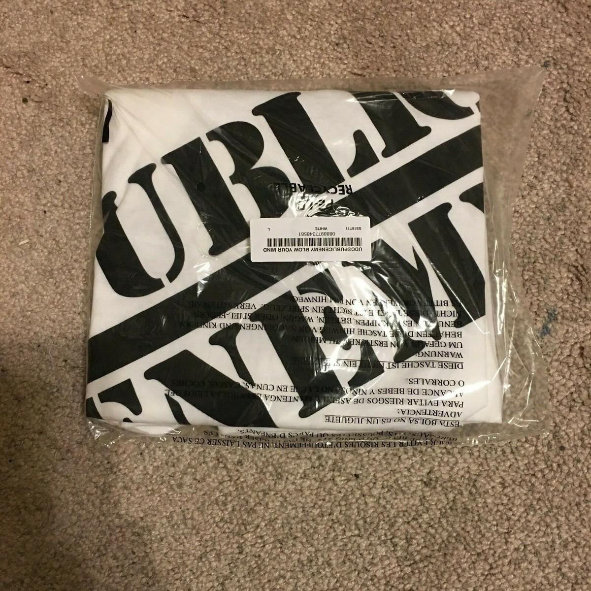 SUPREME X UNDERCOVER Public Enemy Blow Your Mind Tee Sz L SUPREME X UNDERCOVER Public Enemy Blow Your Mind Tee Sz L