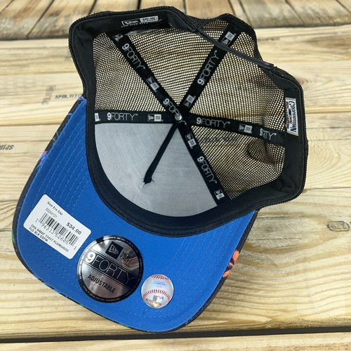 MLB Florida Marlins FLORAL Snapback Hat New Era 9FORTY Trucker Mesh BRAND NEW - Picture 2 of 5