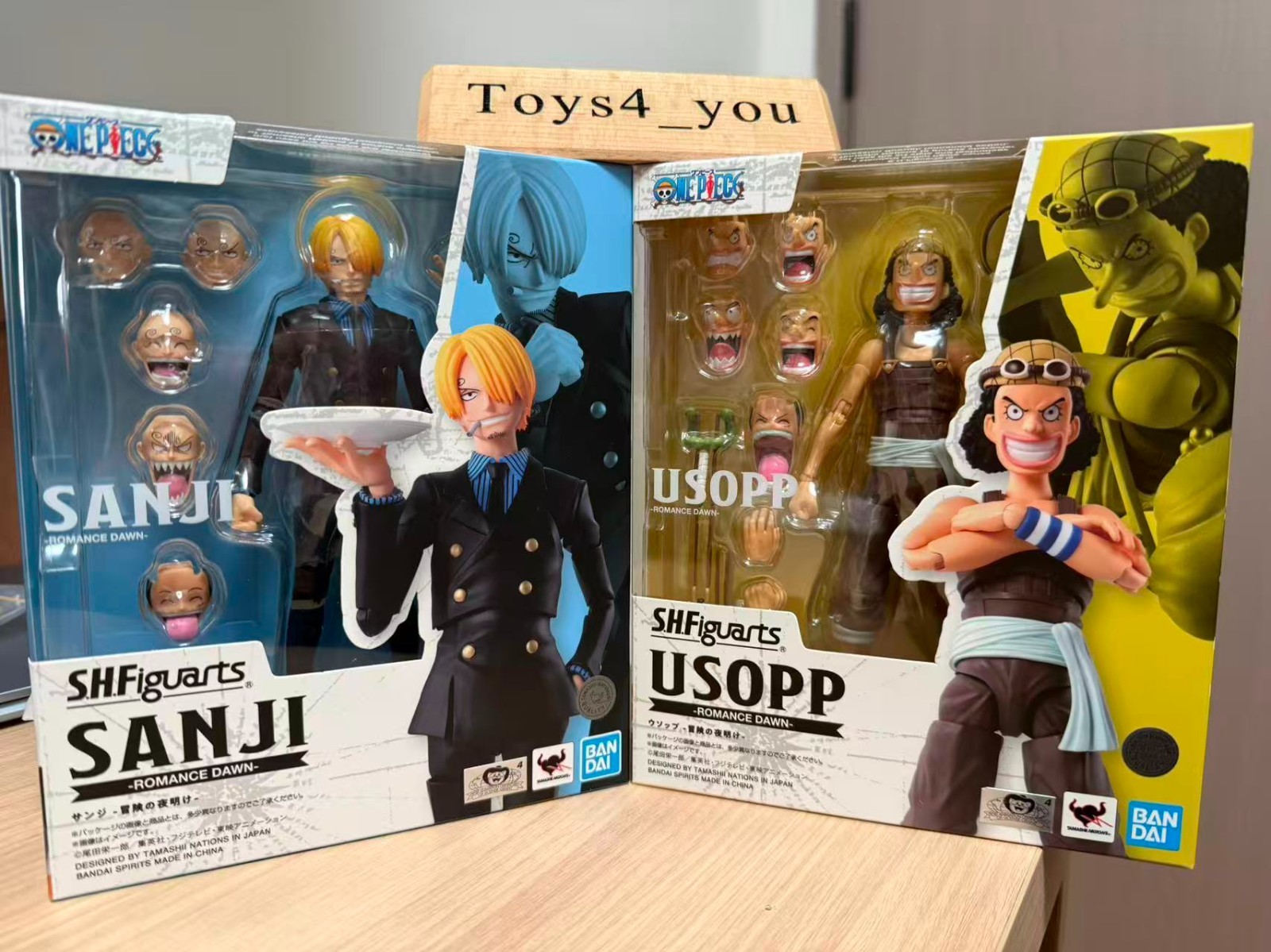 Bandai S.H.Figuarts One Piece Sanji & Usopp Set of 2 ROMANCE DAWN Action Figure