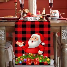 13 x 72 Inch Christmas Table Runners Winter Xmas Holiday Dining Table Decoration