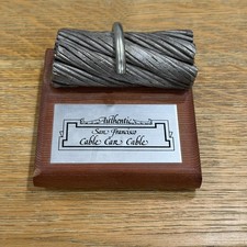 Authentic San Francisco Cable Car Cable 1982 Vintage Souvenir Metal Wood
