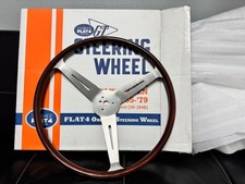 Flat4 Gt 17 Wood Steering Wheel Brushed Fits Vw Type-2 5579 In-184b
