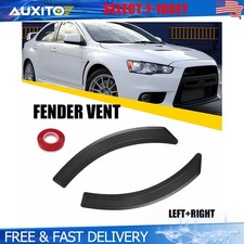 Black Abs Front Fender Side Vent Cover For Mitsubishi Lancer Evo 2002-16 2-20x
