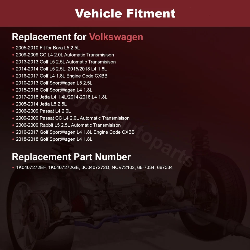 Eje delantero derecho CV para VW Golf 2010-2018 2005-2018 Jetta Rabbit automático Foto 2 de 4