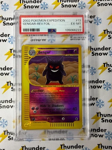 Gengar Reverse Foil #13 2002 Pokemon Expedition PSA 6