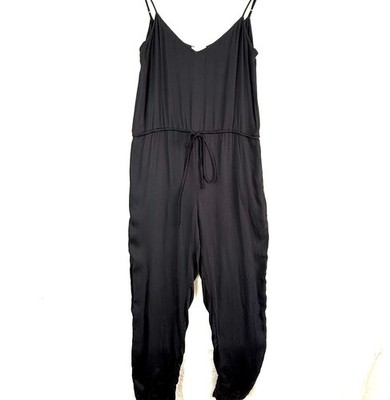 Neu Nomads Sydney Drawstring Relaxed Modal Jumpsuit Pants Womens S Black NEW