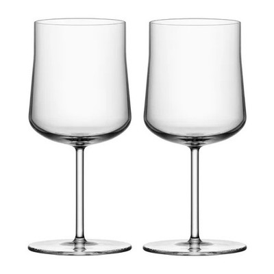 Orrefors Informal Large Crystal Wine Glass Set of 2, 12oz/36cl, Dishwasher Safe