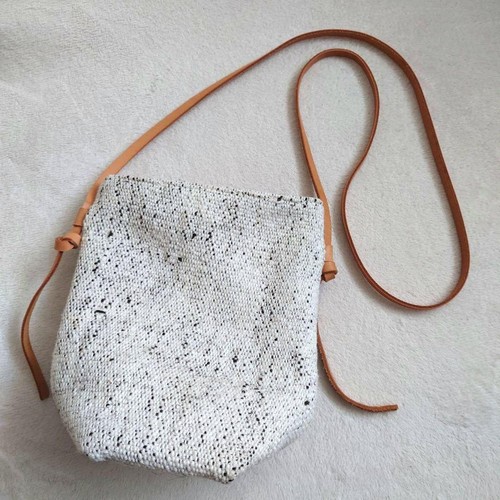 TOMORROWLAND Kilim Arts Shoulder Bag White Small Pre-owned