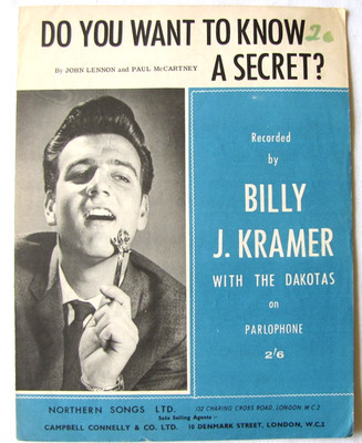 Rare Sheet Music "DO YOU WANT TO KNOW A SECRET " written by Lennon