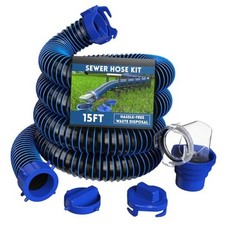 RV Sewer Hose 15 FT, Sewer Hose for RV Camper RV, Sewer Hose Kit with 15FT