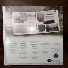 Creative Memories 12x12 Original White Pocket Scrapbook Pages 5 Sheets/10 Pages