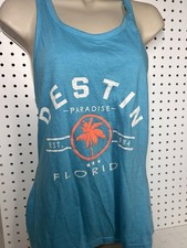 Destin Florida Tank Top Size Medium Aqua Blue