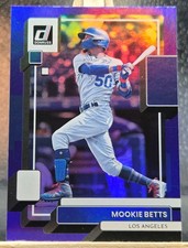 MOOKIE BETTS 2022 Panini Donruss Baseball #211 PURPLE HOLO PARALLEL Dodgers