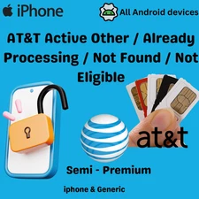 USA AT&T Unlock Service iPhones Samsung All Model Active On Another AT&T account