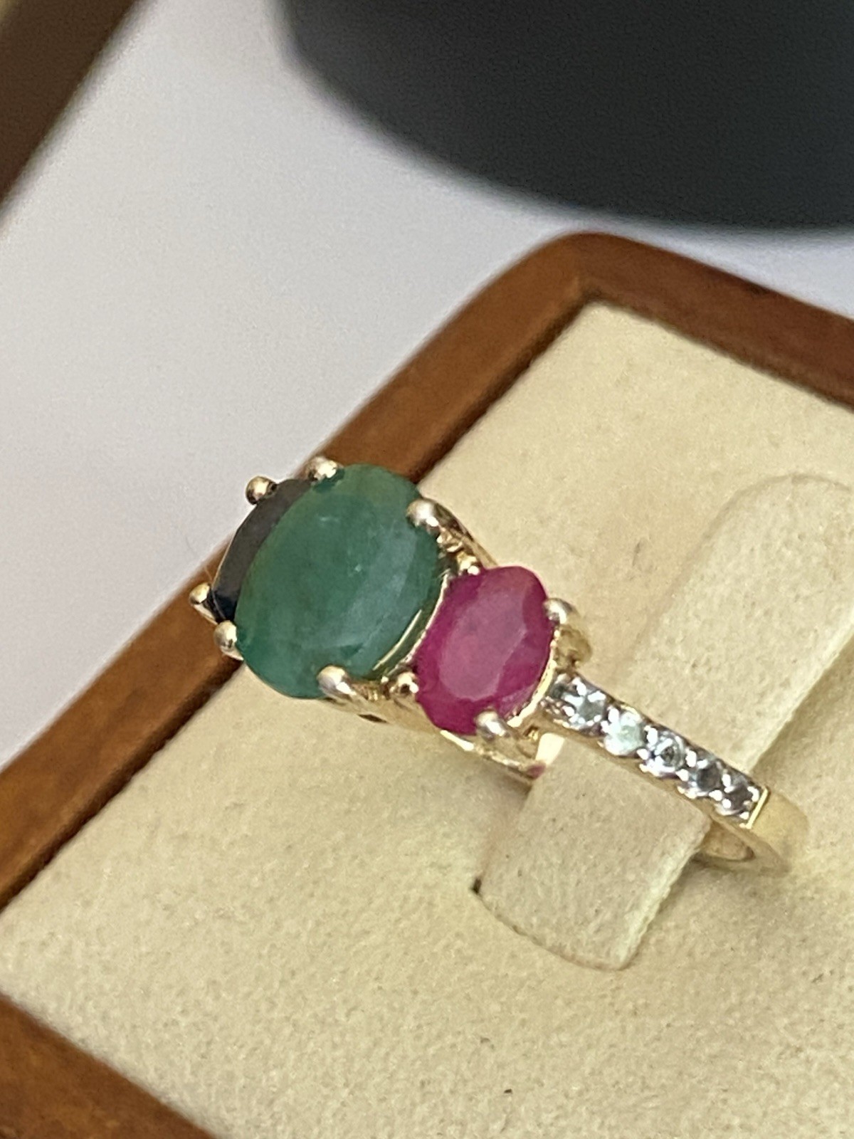 Gold On Sterling Silver Emerald, Ruby, Sapphire A… - image 5