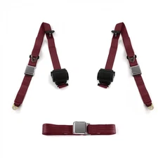  D Truck 1972-1980 Airplane 3pt BURG Bench Seat Belt Kit - 3 Belts 