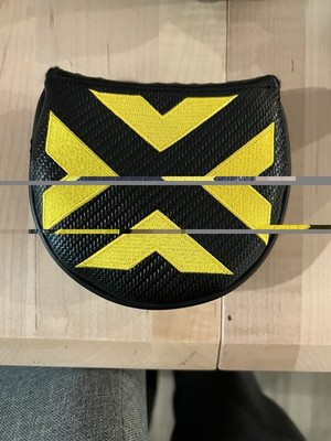 Scotty Cameron Phantom x Golf Club Head Cover Black Yellow Mallet Putter