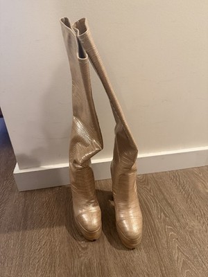 Casadei Tan Leather Boots 39 1/2