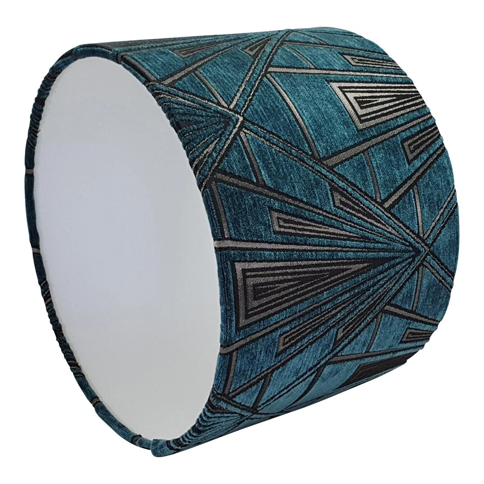 Gatsby Art Deco Handmade Lampshade in Teal - Image 3 of 4