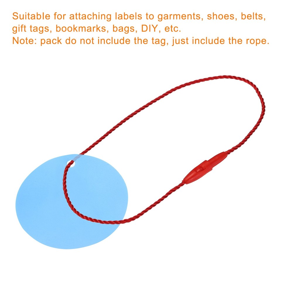 Polyester Rope Hang Tag String Snap Lock 200mm,1mm 100 Pcs,White | eBay