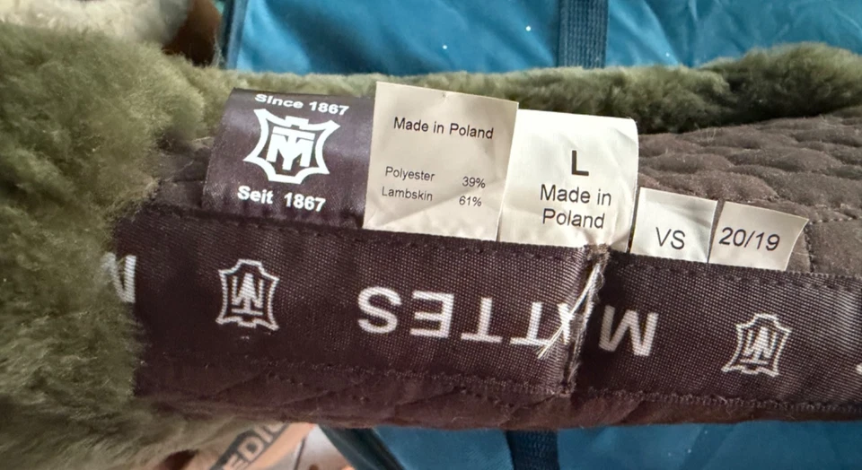 E.A. Mattes Hunter  Wool Half Pad with Front & Rear Trim Custom Color Large New - Image 4 of 4