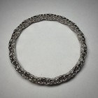 Milor 14kt White Gold Byzantine Bangle 9 Inch Bracelet Resin Italy 12.2grams — photo 1