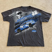 Jimmie Johnson Hendrick Motorsport Shirt Men's XL Grey Gray Tee Lowe's NASCAR 48