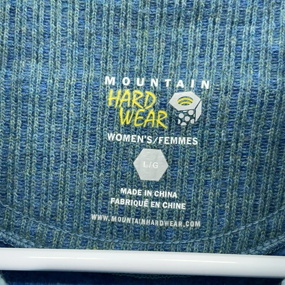 Mountain Hardware Sweater Top Woman Size Large Teal Wool Blend Casual Winter - Image 4 of 4