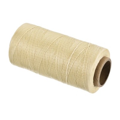 197 Yard 1mm 210D Flacher Wachsfaden Polyester Gewachster Faden Beige