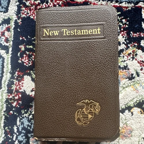 USMC WWII WW2 US Marines New Testament Bible Military Pocket Size Vintage