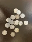 16 Canadian silver dimes 1920-1966 - Just under an ounce of silver