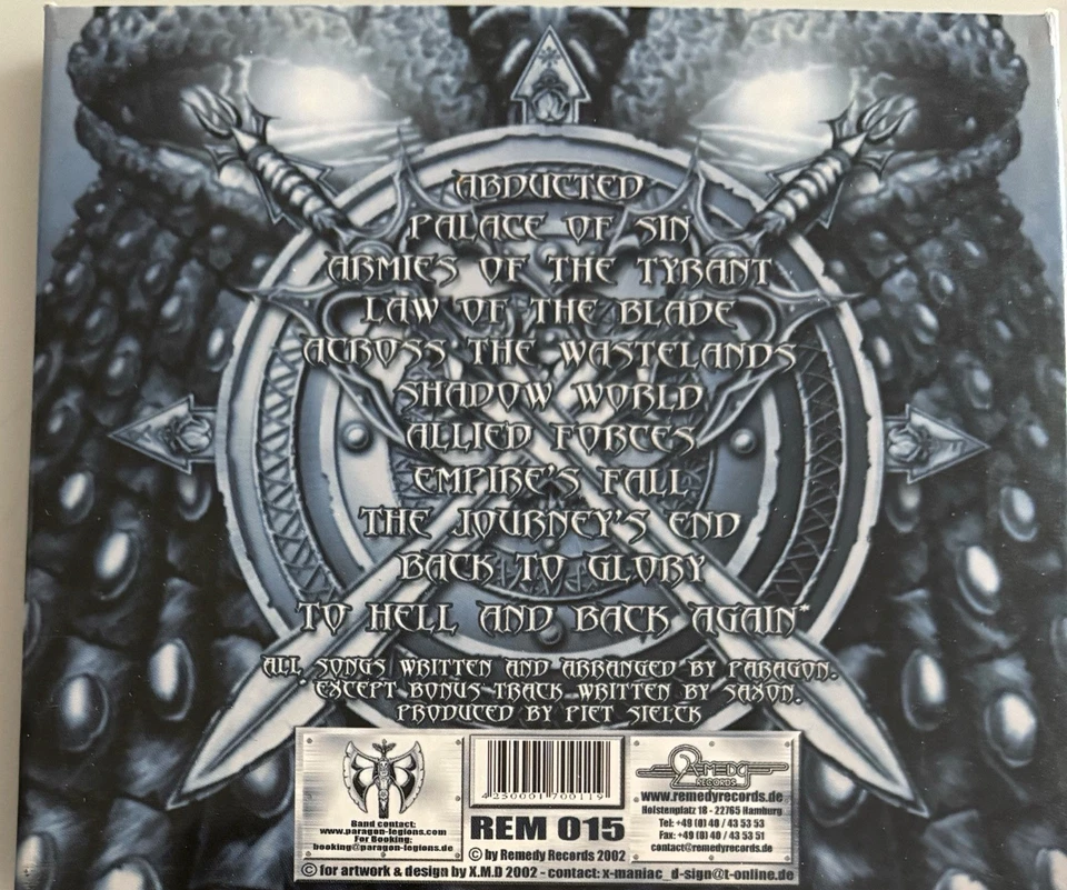 PARAGON - Law Of The Blade CD Digipak 2002 Remedy Exc Cond! - Image 2 of 2