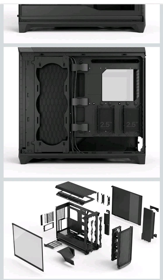 Fractal Design Meshify 3 XL Full Tower Case (Black with Tinted Tempered Glass) - Image 2 of 4