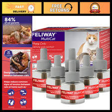 MultiCat Cat Calming Pheromone Diffuser Refill - 6 Pack for Stress Relief