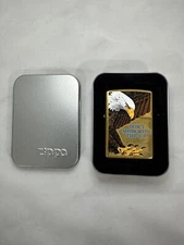 2001 ZIPPO Don’t Mess With The US Brass Lighter Good Flint W/Case