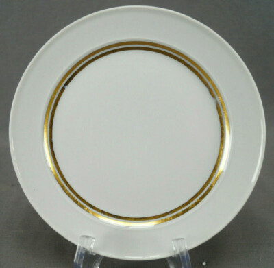 Meissen Emil Paul Borner Art Deco Gold & White 7 Inch Dessert Plate C. 1930s