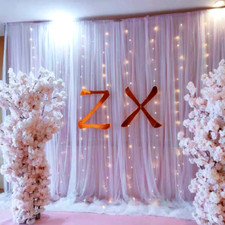 Wedding Backdrop Curtain White Gauze Net Glaçon Silk Wedding Background Drape