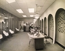 Groovy Mod Optical Shop Optician Eyeglasses 1970s 10x13 Photo on Masonite Board