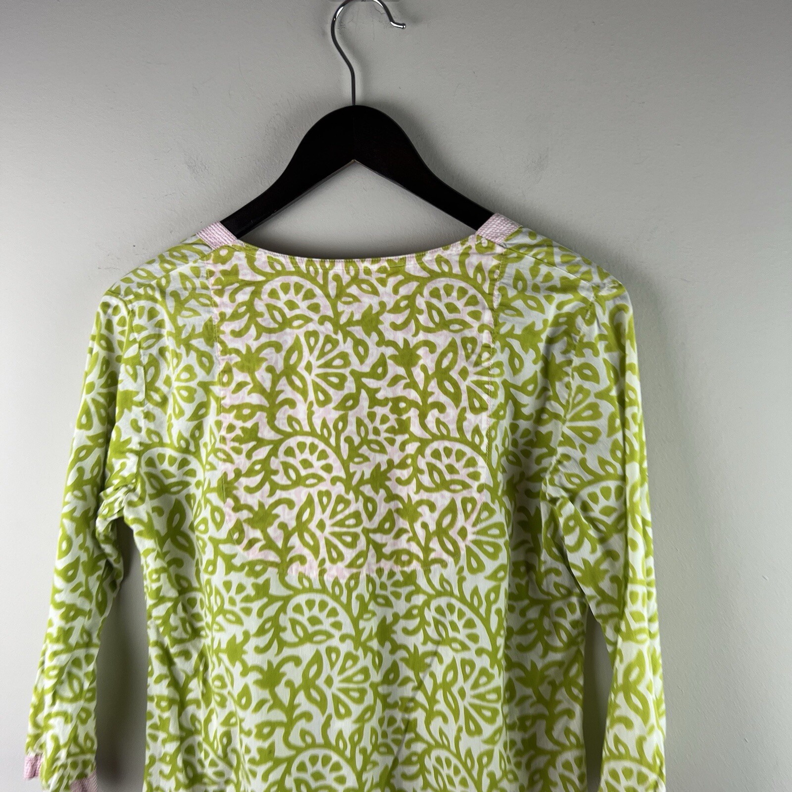 Gretchen Scott Top Split Neck Patterned Tunic Flo… - image 5