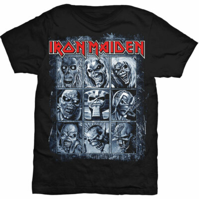 Official Iron Maiden T Shirt Nine Eddies Black Mens Classic Rock Metal Band  Tee