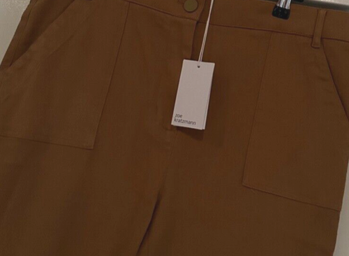 NWT ZOE KRATZMANN Straight Leg Latte/Tan Pants 3 (14) $199 NEW Trousers - Picture 6 of 9