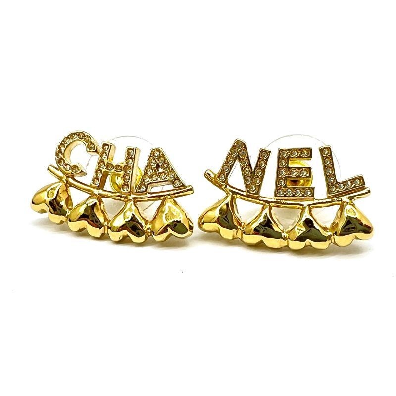CHANEL Heart CC Logo Earrings with Original Box