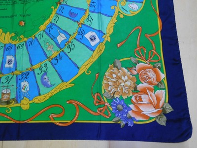 Foulard 100% Pura Soie Vintage Femme Basile (1643) 88cm X 90cm