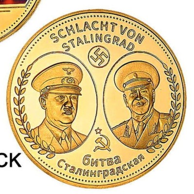 Collection Commémorative Bataille De Stalingrad WW2 - 5 Pièces Plaquées Or 24 Ct - Boîte De Présentation - Cadeau Collectionneur