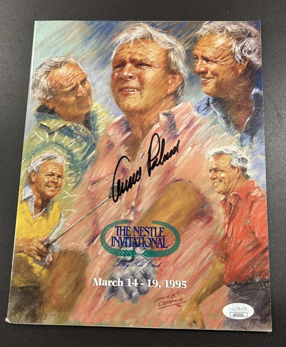 Arnold Palmer Autographed Signed 1995 Nestle Invitational Program by LEGEND JSA Cert 