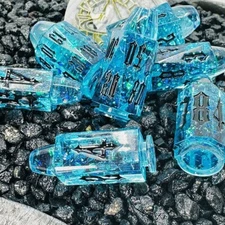 Sage's Spectral Revolver Splash Bullets Resin Dice Set Polyhedral DND Dice TTRPG