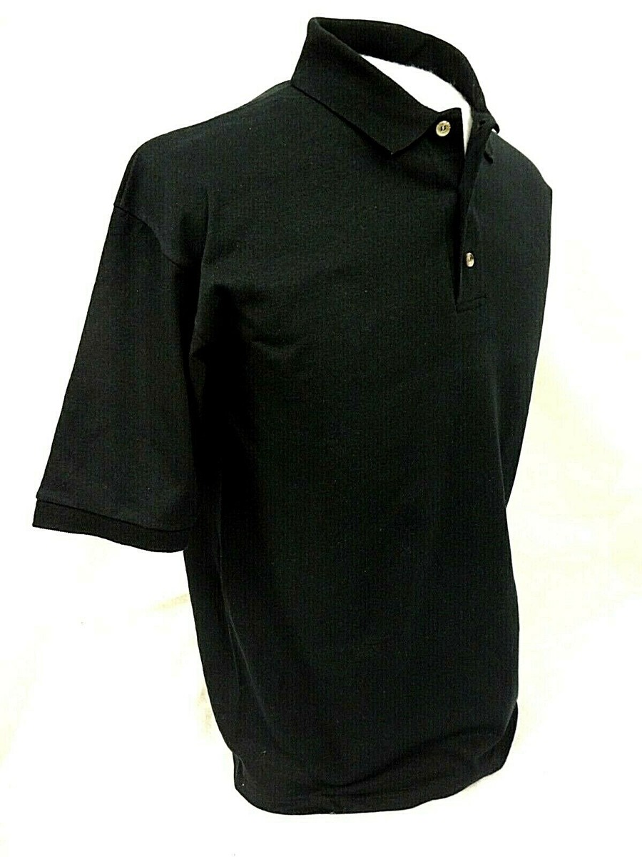 トップス HI-TWST SHORT SLEEVE POLOSHIRT-LOOSE COTTON DELUXE ~ Men's Short Sleeve Polo Style Shirt ~ BLACK