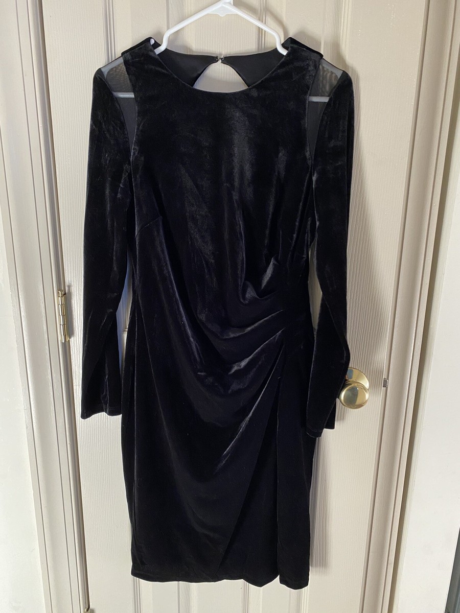 Ladies Black Velvet Dress Chaps Formal/Cocktail/HolidayParty Size