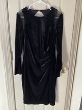 Ladies Black Velvet Dress Chaps Formal/Cocktail/HolidayParty Size 10