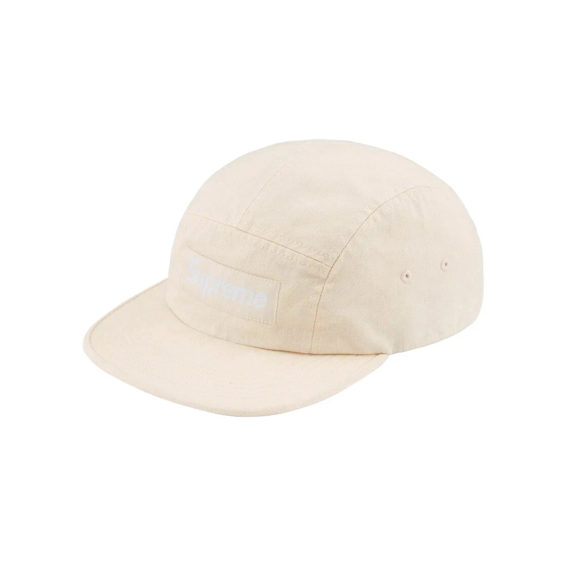 Casquette de camp en sergé chino lavé Supreme naturelle   23FW  